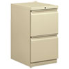 Brigade Mobile Pedestal, Left Or Right, 2 Letter-Size File Drawers, Putty, 15" X 19.88" X 28"