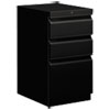 <strong>HON®</strong><br />Brigade Mobile Pedestal with Pencil Tray Insert, Left or Right, 3-Drawers: Box/Box/File, Letter, Black, 15" x 19.88" x 28"