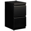 Brigade Mobile Pedestal, Left Or Right, 2 Letter-Size File Drawers, Black, 15" X 19.88" X 28"