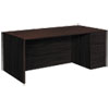 10700 Series Single Pedestal Desk With Full-Height Pedestal On Right, 72" X 36" X 29.5", Mahogany