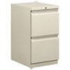 Brigade Mobile Pedestal, Left Or Right, 2 Letter-Size File Drawers, Light Gray, 15" X 19.88" X 28"