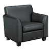 <strong>HON®</strong><br />Circulate Reception Seating Club Chair, Bonded Leather Upholstery, 33" x 28.75" x 32", Black Seat, Black Back, Black Base