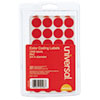 Self-Adhesive Removable Color-Coding Labels, 0.75" Dia., Red, 28/sheet, 36 Sheets/pack