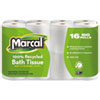 100% Recycled Two-Ply Bath Tissue, Septic Safe, 2-Ply, White, 168 Sheets/roll, 16 Rolls/pack