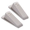 <strong>Master Caster®</strong><br />Big Foot Doorstop, No Slip Rubber Wedge, 2.25w x 4.75d x 1.25h, Beige, 2/Pack