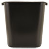 <strong>Rubbermaid® Commercial</strong><br />Deskside Plastic Wastebasket, 7 gal, Plastic, Black