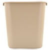 <strong>Rubbermaid® Commercial</strong><br />Deskside Plastic Wastebasket, 7 gal, Plastic, Beige