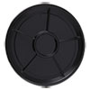 Caterline Casuals Thermoformed Platters, 6-Compartment, 16" Diameter, Black, 25/carton