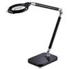 PureOptics Summit Zoom Ultra Reach Magnifier LED Desk Light, 2 Prong, 29" High, Black