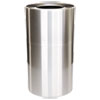 Atrium Aluminum Container with Liner, 35 gal, Aluminum, Satin Aluminum