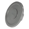 Round Flat Top Lid, For 10 Gal Round Brute Containers, 16" Diameter, Gray