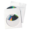 <strong>Quality Park™</strong><br />Tech-No-Tear Poly/Paper CD/DVD Sleeves, 1 Disc Capacity, White, 100/Box