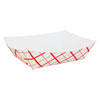 Paper Food Baskets, 5 Lb Capacity, 8.48 X 5.86 X 2.09, Red/white Checkerboard, 500/carton