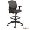 Quotient Series Mesh Mid-Back Task Stool, Supports Up To 300 Lb, 23" To 33" Seat Height, Espresso Seat, Black Back/base