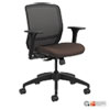 Quotient Series Mesh Mid-Back Task Chair, Supports Up To 300 Lb, 16" To 22" Seat Height, Espresso Seat, Black Back/base
