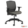 Quotient Series Mesh Mid-Back Task Chair, Supports Up To 300 Lb, 16" To 22" Seat Height, Iron Ore Seat, Black Back/base