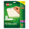 Removable File Folder Labels with Sure Feed Technology, 0.66 x 3.44, White, 30/Sheet, 25 Sheets/Pack