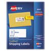 Shipping Labels W/ Trueblock Technology, Inkjet Printers, 2 X 4, White, 10/sheet, 50 Sheets/box