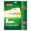 PERMANENT TRUEBLOCK FILE FOLDER LABELS WITH SURE FEED TECHNOLOGY, 0.66 X 3.44, WHITE, 30/SHEET, 25 SHEETS/PACK