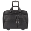 Classic Leather Rolling Case, 15.6", 16 7/10" X 7" X 13", Black
