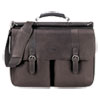 Executive Leather Briefcase, 16", 16 1/2" X 5" X 13", Espresso
