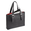 Classic Tote, Fits Devices Up to 15.6", Vinyl, 13.75 x 17.5 x 3.75, Black/Red