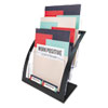 <strong>deflecto®</strong><br />3-Tier Literature Holder, Leaflet Size, 11.25w x 6.94d x 13.31h, Black