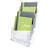 <strong>deflecto®</strong><br />4-Compartment DocuHolder, Magazine Size, 9.38w x 7d x 13.63h, Clear