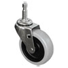 Mop Bucket/Wringer Replacement Caster, Grip Ring Type C Stem, 3" Wheel, Gray/Silver
