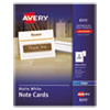 Note Cards For Inkjet Printers, 4 1/4 X 5 1/2, Matte White, 60/pack W/envelopes