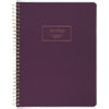 Jewel Tone Notebook, Gold Twin-Wire, 1 Subject, Wide/Legal Rule, Purple Cover, 9.5 x 7.25, 80 Sheets