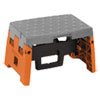 Folding Step Stool, 1-Step, 300 lb Capacity, 8.5" Working Height, Orange/Gray