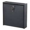Wall-Mountable Interoffice Mailbox, 12 x 3 x 12, Black