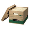 STOR/FILE Medium-Duty 100% Recycled Storage Boxes, Letter/Legal Files, 12.5" x 16.25" x 10.25", Kraft/Green, 12/Carton