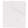 Slash-Cut Pockets For Three-Ring Binders, Jacket, Letter, 11 Pt., White, 10/pack