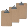 <strong>Universal®</strong><br />Hardboard Clipboard, 1.25" Clip Capacity, Holds 8.5 x 14 Sheets, Brown, 3/Pack