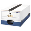 LIBERTY Plus Heavy-Duty Strength Storage Boxes, Legal Files, 15.25" x 24.13" x 10.75", White/Blue, 12/Carton