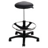 Extended-Height Lab Stool, Backless, Supports Up to 250 lb, 22" to 32" Seat Height, Black