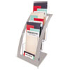 <strong>deflecto®</strong><br />3-Tier Literature Holder, Leaflet Size, 6.75w x 6.94d x 13.31h, Silver