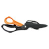 Cuts+more Scissors, 9" Long, 3.5" Cut Length, Black/orange Offset Handle