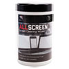 AllScreen Screen Cleaning Wipes, 6 x 6, White, 75/Tub