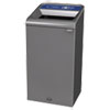 Configure Indoor Recycling Waste Receptacle, Paper Recycling, 23 gal, Metal, Gray