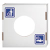 Waste and Recycling Bin Lid, General Waste, White/Blue Print, 10/Carton