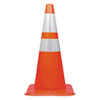 Traffic Cone, 14 x 14 x 28, Orange/Silver