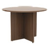 <strong>Alera®</strong><br />Alera Valencia Round Conference Table with Legs, 42" Diameter x 29.5h, Modern Walnut