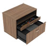 Alera Open Office Desk Series Low File Cabinet Credenza, 2-Drawer: Pencil/file, Legal/letter, 1 Shelf,walnut,29.5x19.13x22.88