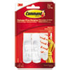 <strong>Command™</strong><br />General Purpose Hooks, Medium, Plastic, White, 3 lb Capacity, 2 Hooks and 4 Strips/Pack