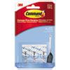 Clear Hooks And Strips, Plastic/wire, Small, 3 Hooks And 4 Strips/pack