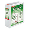 <strong>Cardinal®</strong><br />XtraLife ClearVue Non-Stick Locking Slant-D Ring Binder, 3 Rings, 3" Capacity, 11 x 8.5, White