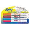 LOW-ODOR DRY-ERASE MARKER, EXTRA-FINE NEEDLE TIP, ASSORTED COLORS, 4/SET